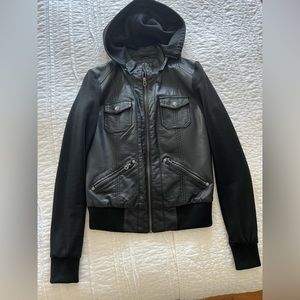 Members Only Faux leather Baseball style Jacket Women’s XS